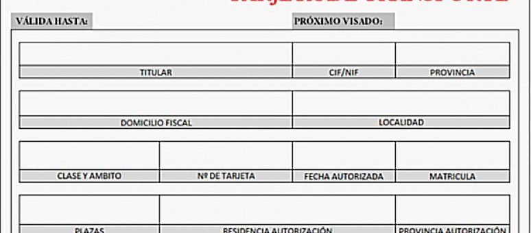Visado de tarjetas de transporte en 2020